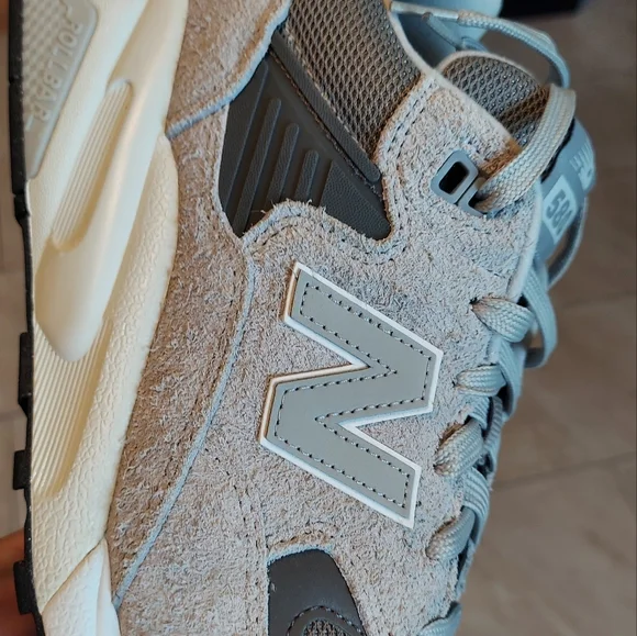 New Balance 580 Raincloud Grey/White Suede & Mesh Sneakers - Men's Size 13 - Picture 13 of 13